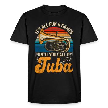 Euphonist Euphonium - Men's Premium Organic T-Shirt - black - Front - Nico (187cm)