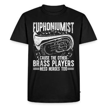 Euphonium Euphonist - Men's Premium Organic T-Shirt - black - Front - Nico (187cm)