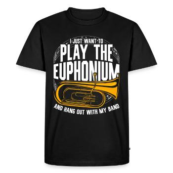 Euphonium Euphonist - Men's Premium Organic T-Shirt - black - Front - Nico (187cm)