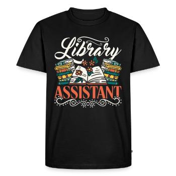 Library Assistant Librarian Librarian - Men's Premium Organic T-Shirt - black - Front - Nico (187cm)