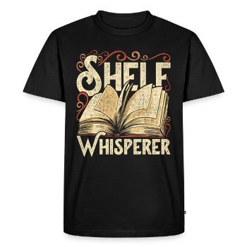Librarian Librarian Shelf Whisperer - Men's Premium Organic T-Shirt - black - Front - Nico (187cm)