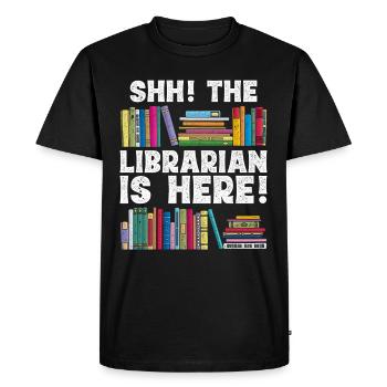 Librarian Librarian Library Assistant - Men's Premium Organic T-Shirt - black - Front - Nico (187cm)
