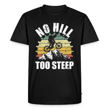 VTT Pas de colline trop raide - T-shirt Premium bio Homme - noir - Devant - Nico (187cm)