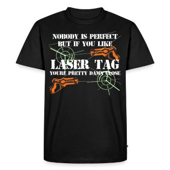 laser tag drôle de laser jeu laser tag - T-shirt Premium bio Homme - noir - Devant - Nico (187cm)