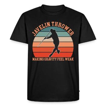 Javelin throwing - Men's Premium Organic T-Shirt - black - Front - Nico (187cm)