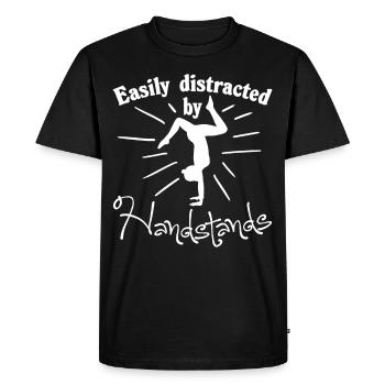 Handstand Gymnastics Gymnast - Men's Premium Organic T-Shirt - black - Front - Nico (187cm)