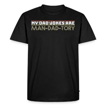 Papa Papa Blague Blague - T-shirt Premium bio Homme - noir - Devant - Nico (187cm)