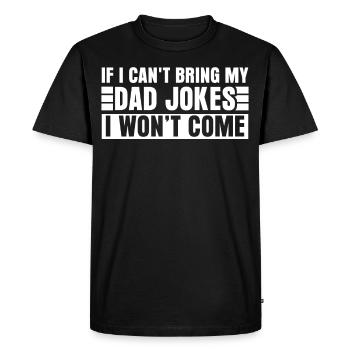 Père - T-shirt Premium bio Homme - noir - Devant - Nico (187cm)