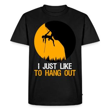 Escalade Randonnée Grimpeur - T-shirt Premium bio Homme - noir - Devant - Nico (187cm)