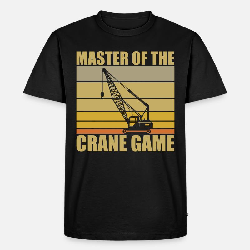 Kranfahrer Spruch - Männer Premium Bio T-Shirt - Schwarz