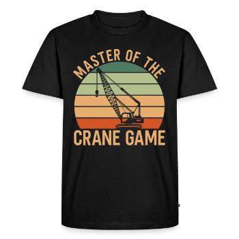 Crane Driver Saying - Men's Premium Organic T-Shirt - black - Front - Nico (187cm)