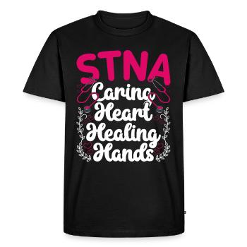 Geriatric Care Assistant Nursing Assistant Nursing Assistant - Men's Premium Organic T-Shirt - black - Front - Nico (187cm)