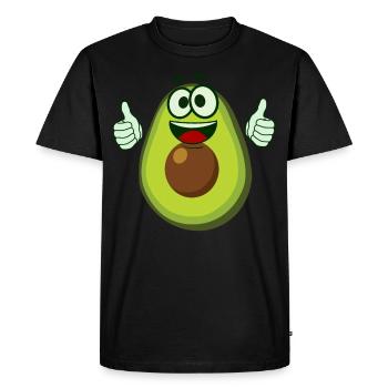 Avocado Happy Avocados - Men's Premium Organic T-Shirt - black - Front - Nico (187cm)