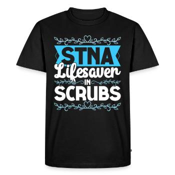 Nursing Assistant Nursing Assistant - Men's Premium Organic T-Shirt - black - Front - Nico (187cm)