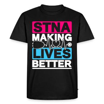 Geriatric Care Assistant Nursing Assistant Nursing Assistant - Men's Premium Organic T-Shirt - black - Front - Nico (187cm)