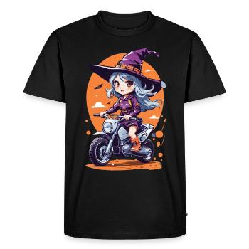 Anime Witch Biker Halloween Special - T-shirt Premium bio Homme - noir - Devant - Nico (187cm)
