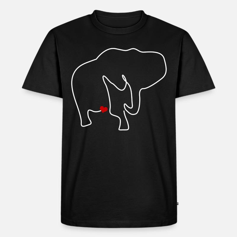 Elephant Elephants - Männer Premium Bio T-Shirt - Schwarz