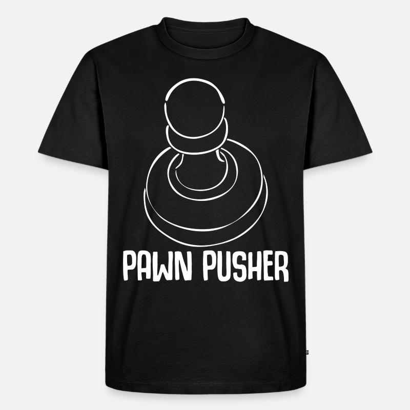 Chess Pawn Pushing Pawns - Männer Premium Bio T-Shirt - Schwarz