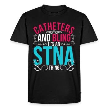 Nursing Assistant Nursing Assistant Geriatric Care Assistant - Men's Premium Organic T-Shirt - black - Front - Nico (187cm)