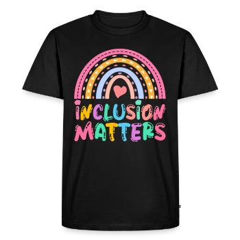 Parenting Assistant Inclusion Matters - Men's Premium Organic T-Shirt - black - Front - Nico (187cm)