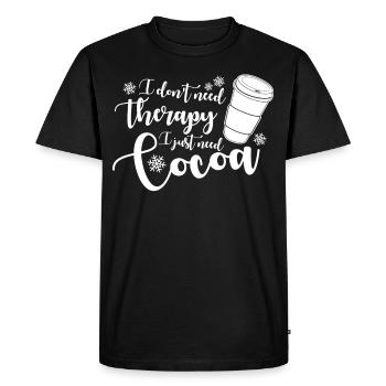 Chocolat chaud au cacao et au cacao - T-shirt Premium bio Homme - noir - Devant - Nico (187cm)