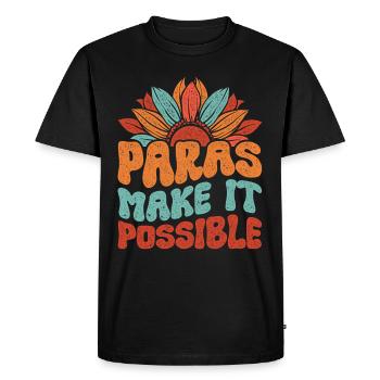 Parenting Assistant Paras Make It Possible - Men's Premium Organic T-Shirt - black - Front - Nico (187cm)