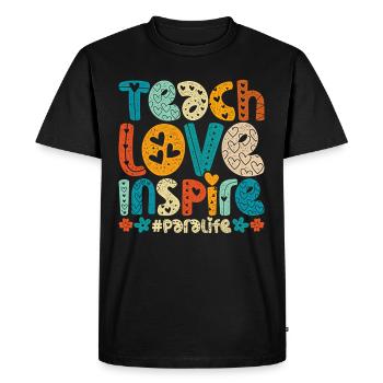 Childcare Assistant - Men's Premium Organic T-Shirt - black - Front - Nico (187cm)