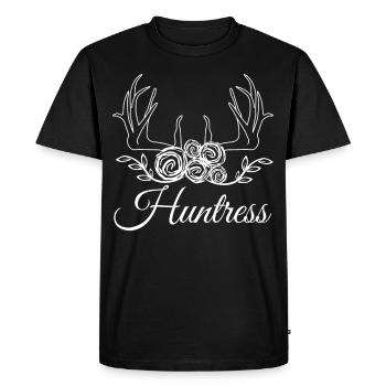 Chasseresse Chasseur - T-shirt Premium bio Homme - noir - Devant - Nico (187cm)