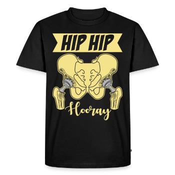 Double implant de hanche - T-shirt Premium bio Homme - noir - Devant - Nico (187cm)