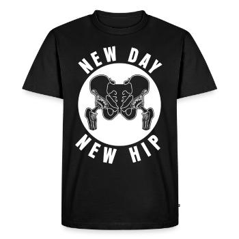 Double Hip Implant hip surgery - Men's Premium Organic T-Shirt - black - Front - Nico (187cm)