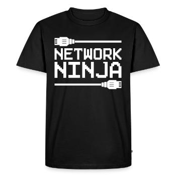 Network Administrator Network Ninja - Men's Premium Organic T-Shirt - black - Front - Nico (187cm)