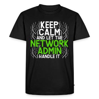 Network Administrator Programmer - Men's Premium Organic T-Shirt - black - Front - Nico (187cm)