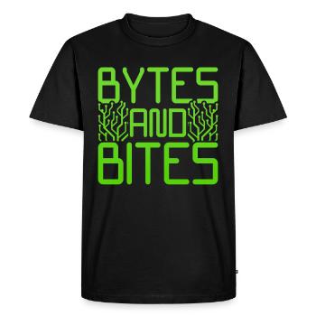 Network Administrator Bytes And Bites - Men's Premium Organic T-Shirt - black - Front - Nico (187cm)