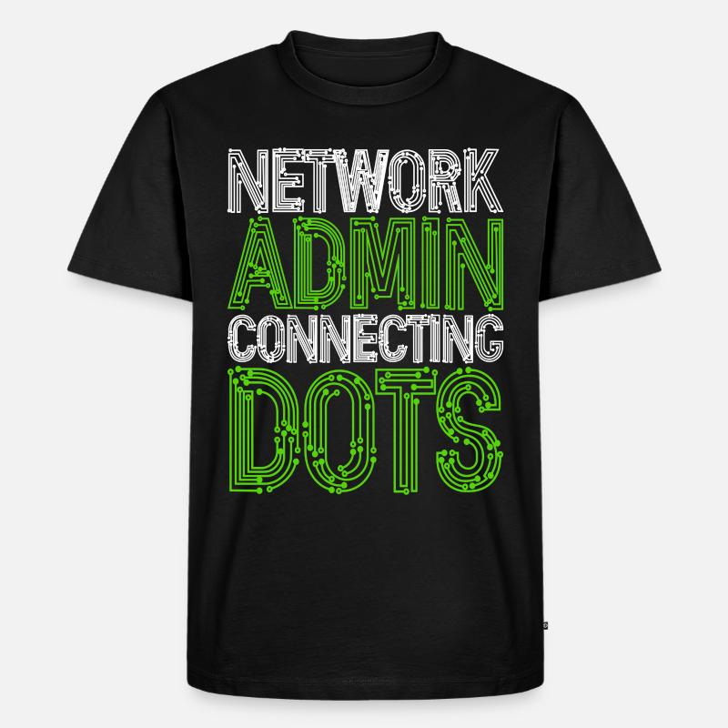 Netzwerkadministrator Network Admin - Männer Premium Bio T-Shirt - Schwarz