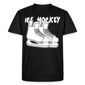 Patins de hockey sur glace - T-shirt Premium bio Homme - noir - Devant - Nico (187cm)