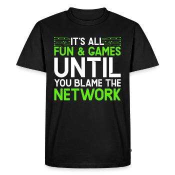 Network Administrator Programmer - Men's Premium Organic T-Shirt - black - Front - Nico (187cm)