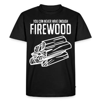 Cheminée Feu de bois Feu Four à bois - T-shirt Premium bio Homme - noir - Devant - Nico (187cm)
