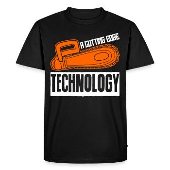 Tronçonneuse Tronçonneuse - T-shirt Premium bio Homme - noir - Devant - Nico (187cm)