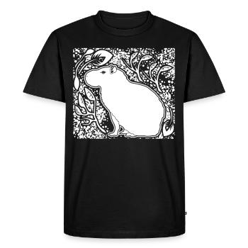 Capybara Cute Capybaras - Men's Premium Organic T-Shirt - black - Front - Nico (187cm)