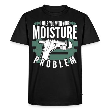 Plombier Clé à tuyau Plombiers - T-shirt Premium bio Homme - noir - Devant - Nico (187cm)