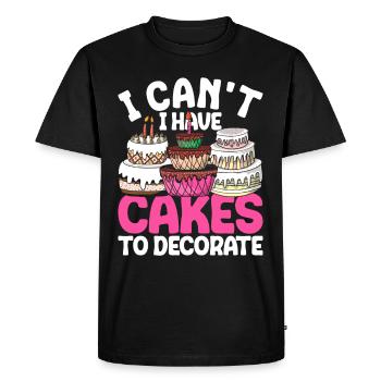 Cake Artist, Cake Artist, Pastry Chef, Patissier - Men's Premium Organic T-Shirt - black - Front - Nico (187cm)