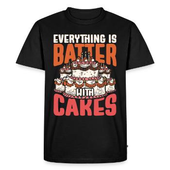 Pastry Chef, Patissier, Cake Artist, Cake Artist - Men's Premium Organic T-Shirt - black - Front - Nico (187cm)