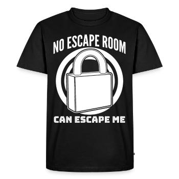 Escape Room Joke Escape Game - Men's Premium Organic T-Shirt - black - Front - Nico (187cm)