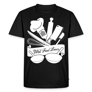 Nourriture au wok - T-shirt Premium bio Homme - noir - Devant - Nico (187cm)