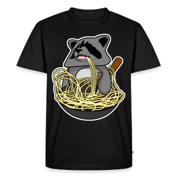 Wok Pan Raton laveur - T-shirt Premium bio Homme - noir - Devant - Nico (187cm)
