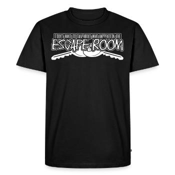 Jeu d’évasion Escape Game - T-shirt Premium bio Homme - noir - Devant - Nico (187cm)