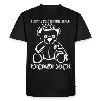 Capitalisme Marché Actions monétaires - T-shirt Premium bio Homme - noir - Devant - Nico (187cm)