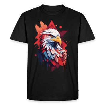 Eagle Crest Aesthetics Bird Pride Design - Men's Premium Organic T-Shirt - black - Front - Nico (187cm)