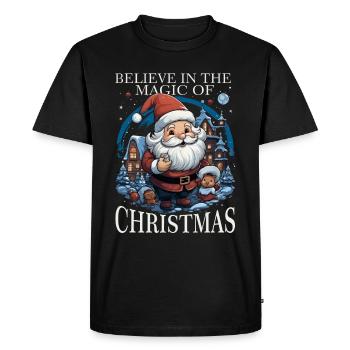 Croyez en la magie de Noël - T-shirt Premium bio Homme - noir - Devant - Nico (187cm)