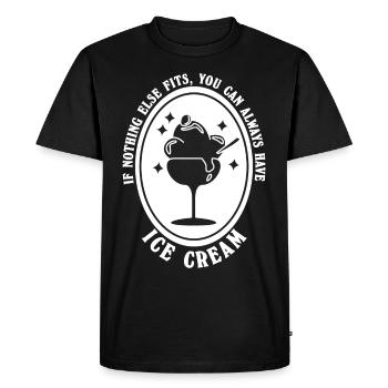 Ice Cream Cup - Men's Premium Organic T-Shirt - black - Front - Nico (187cm)